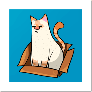 Red Point Siamese Cat in a Box Design Posters and Art